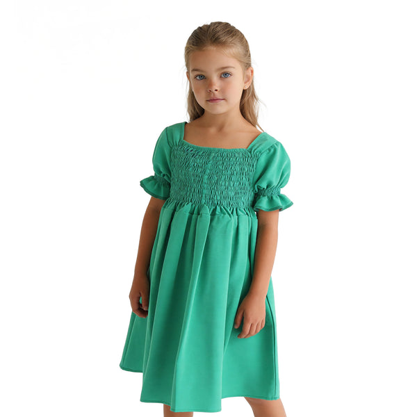 Girls_Slip_On_Elastic_Dress_-_Green