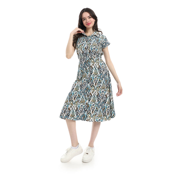 Classic_Linen_Belted_Dress_-_Indigo_&_White