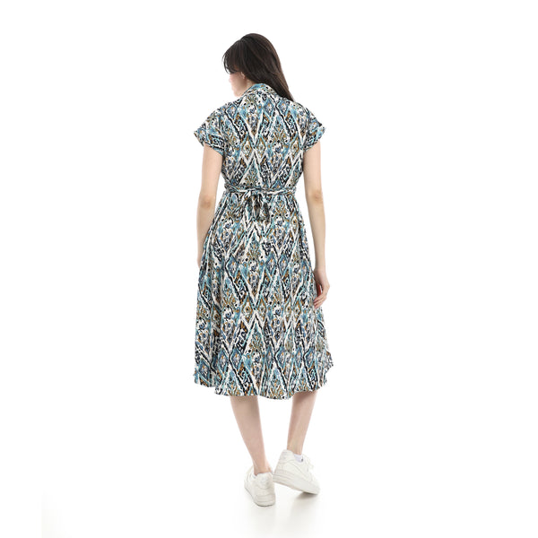 Classic_Linen_Belted_Dress_-_Indigo_&_White