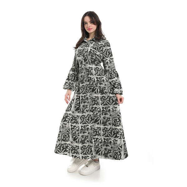 Comfy_Long_Sleeve_Drees_-_Green_&_White