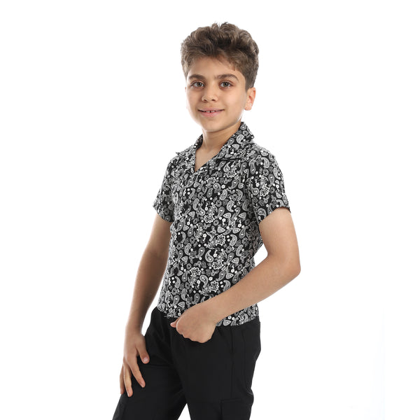 Comfy_Self_Pattern_Shirt_-_Black_&_White