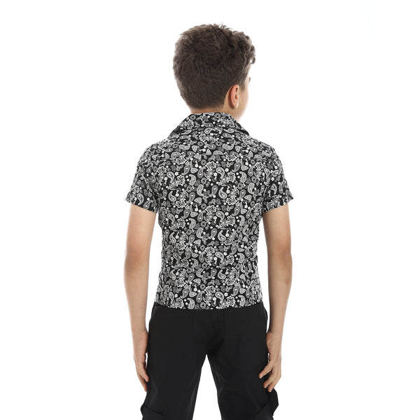 Comfy_Self_Pattern_Shirt_-_Black_&_White
