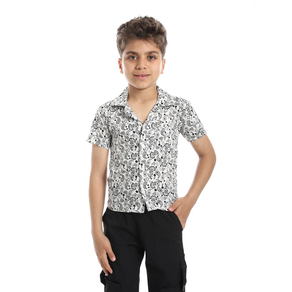 Comfy_Self_Pattern_Shirt_-_White_&_Heather_Black