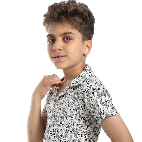 Comfy_Self_Pattern_Shirt_-_White_&_Heather_Black