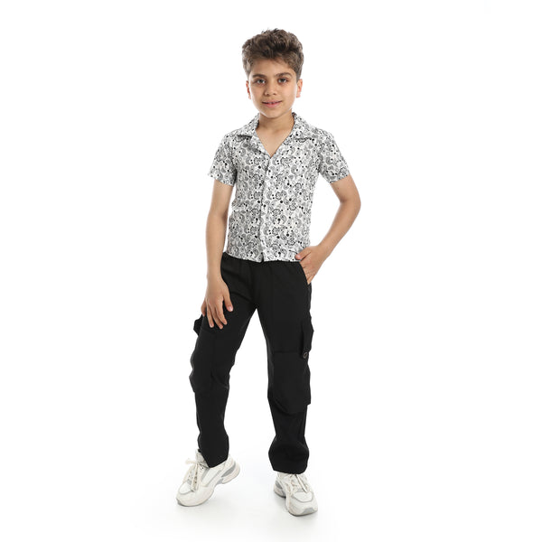 Comfy_Self_Pattern_Shirt_-_White_&_Heather_Black