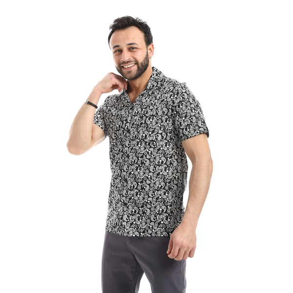 Summer_Printed_Cotton_Shirts___Black_&_White