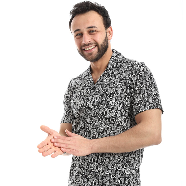 Summer_Printed_Cotton_Shirts___Black_&_White