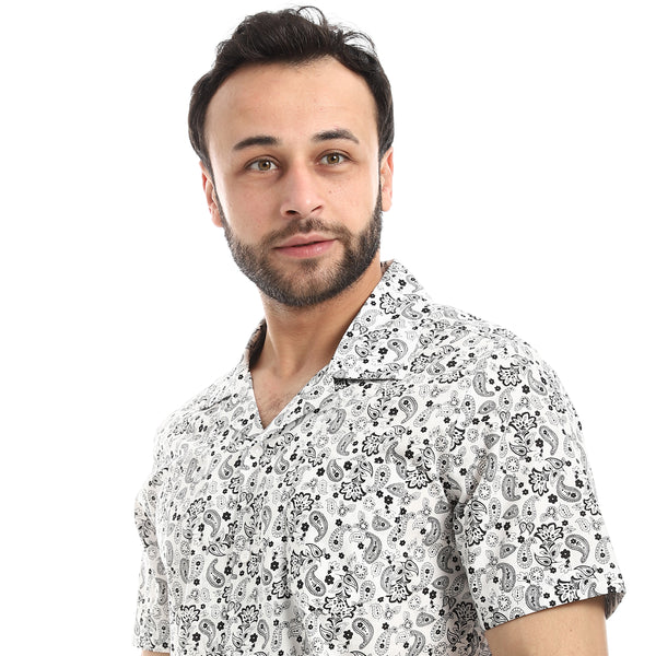 Summer_Printed_Cotton_Shirts___White_&_Black