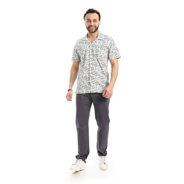 Summer_Printed_Cotton_Shirts___White_&_Black