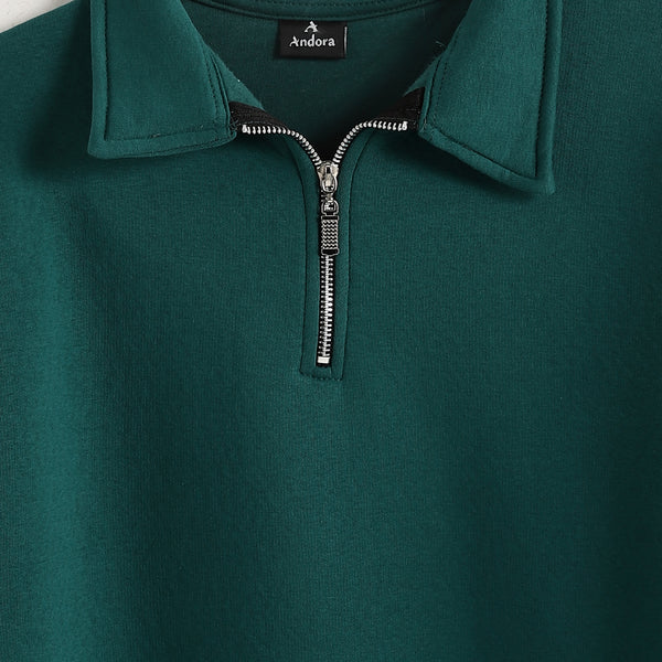 Zippered_Funnel_Neck_Sweatshirt_-_Green