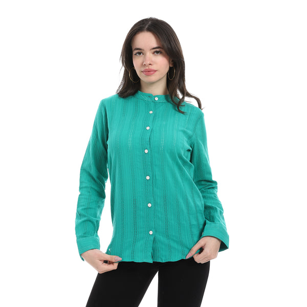 Casual_Blouse_For_Summer_-_Green