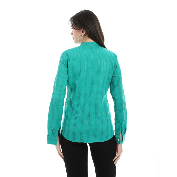 Casual_Blouse_For_Summer_-_Green