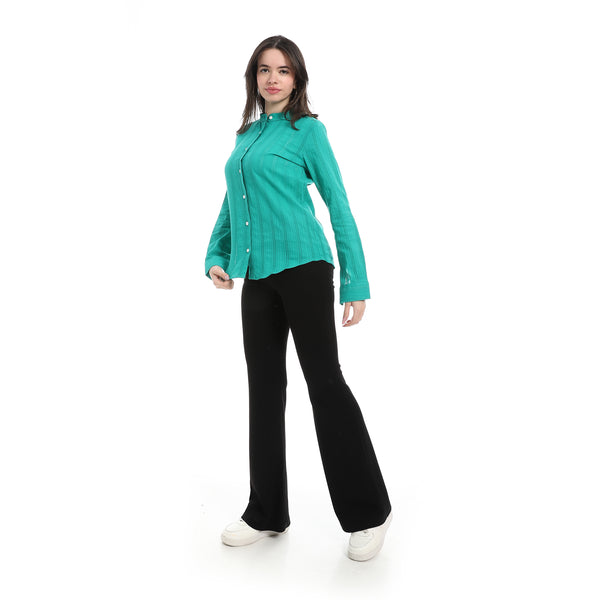 Casual_Blouse_For_Summer_-_Green