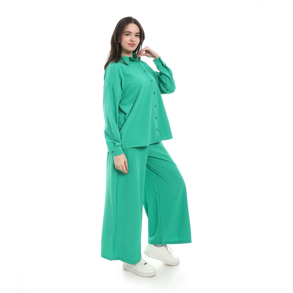 Casual_Suit_For_Woman_-_Green