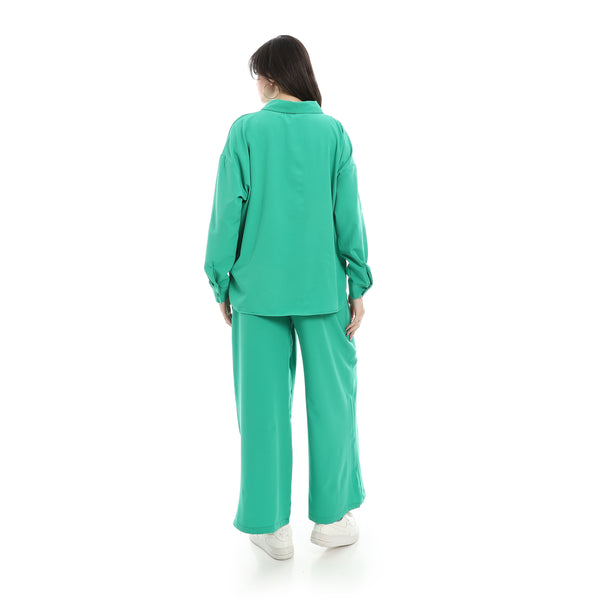 Casual_Suit_For_Woman_-_Green