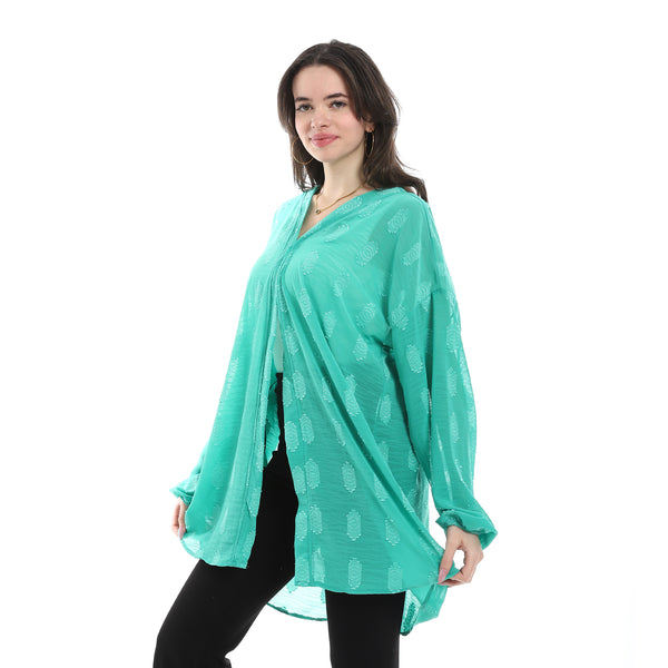 Open_Front_Cardigan_For_Summer_-_Green
