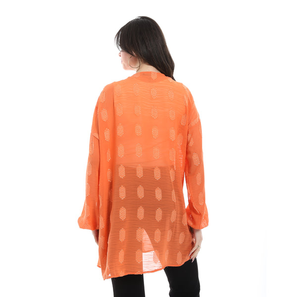Open_Front_Cardigan_For_Summer_-_Orange