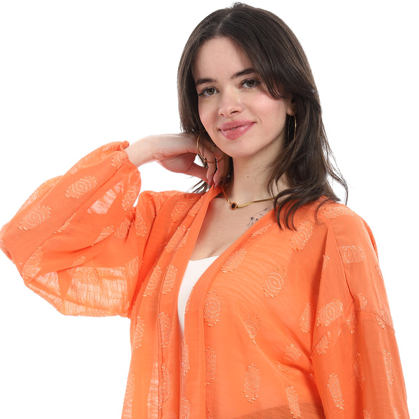 Open_Front_Cardigan_For_Summer_-_Orange