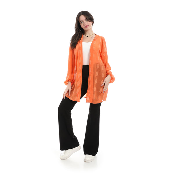 Open_Front_Cardigan_For_Summer_-_Orange