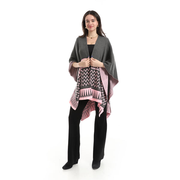 Regular_Fit_Cape_Dark_Grey_&_Pink