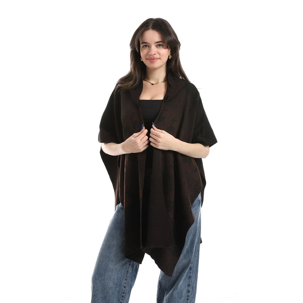 Trendy_Cape__Black_&_Brown