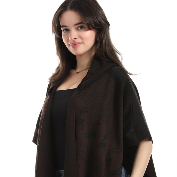 Trendy_Cape__Black_&_Brown
