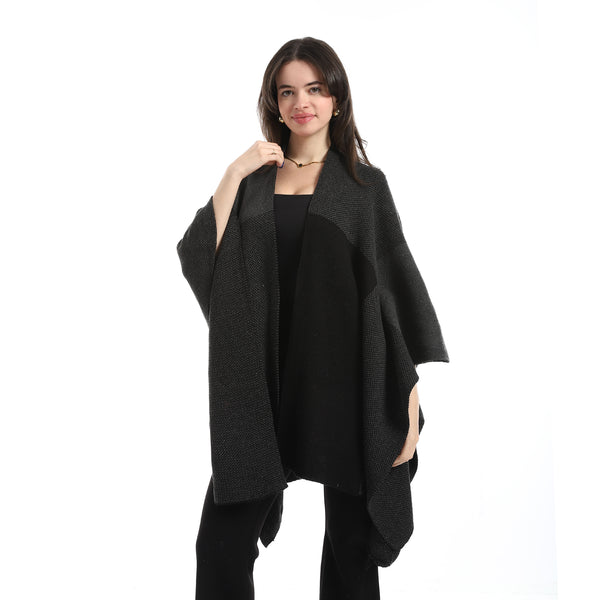 Comfy_Cape_Open_Front__Black_&_Dark_Grey Acti