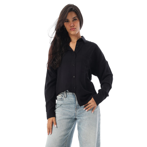 Long_Sleeves_Viscose_Lightweight_Shirt_-_Black