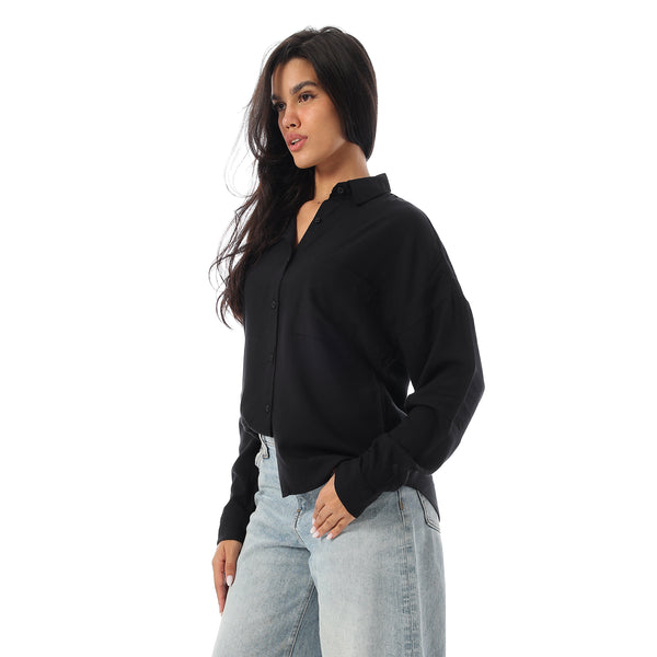 Long_Sleeves_Viscose_Lightweight_Shirt_-_Black