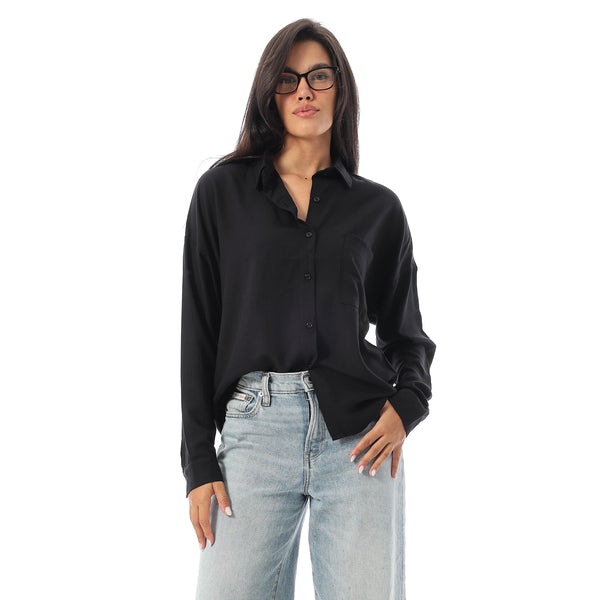 Long_Sleeves_Viscose_Lightweight_Shirt_-_Black