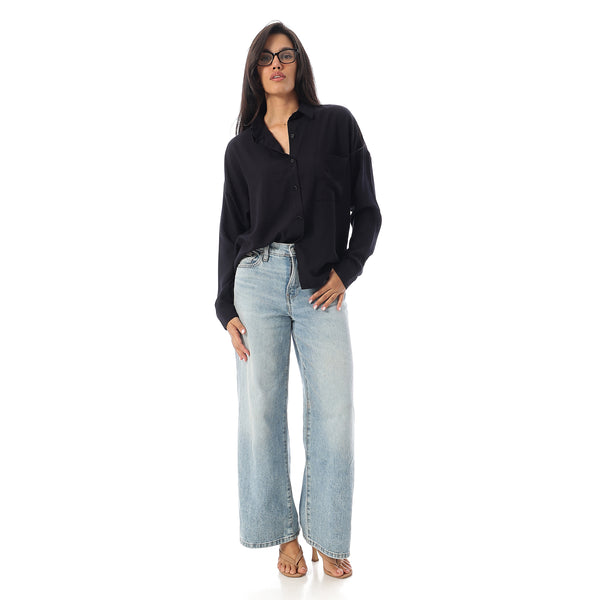 Long_Sleeves_Viscose_Lightweight_Shirt_-_Black