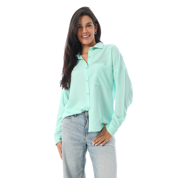 Long_Sleeves_Viscose_Lightweight_Shirt_-_Mint_Green