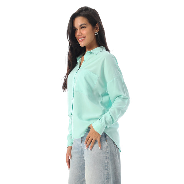 Long_Sleeves_Viscose_Lightweight_Shirt_-_Mint_Green
