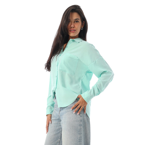 Long_Sleeves_Viscose_Lightweight_Shirt_-_Mint_Green