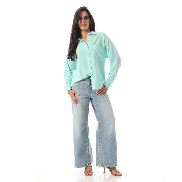 Long_Sleeves_Viscose_Lightweight_Shirt_-_Mint_Green