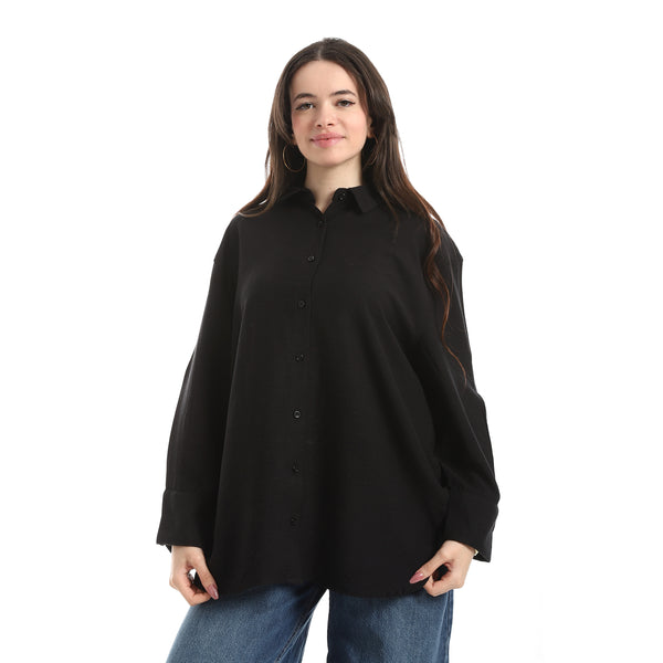 _Comfy_Plain_Shirt_For_Women_-Black
