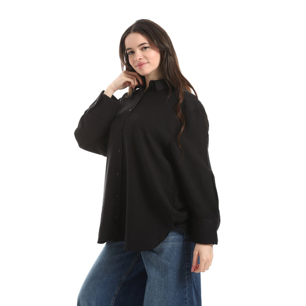 _Comfy_Plain_Shirt_For_Women_-Black