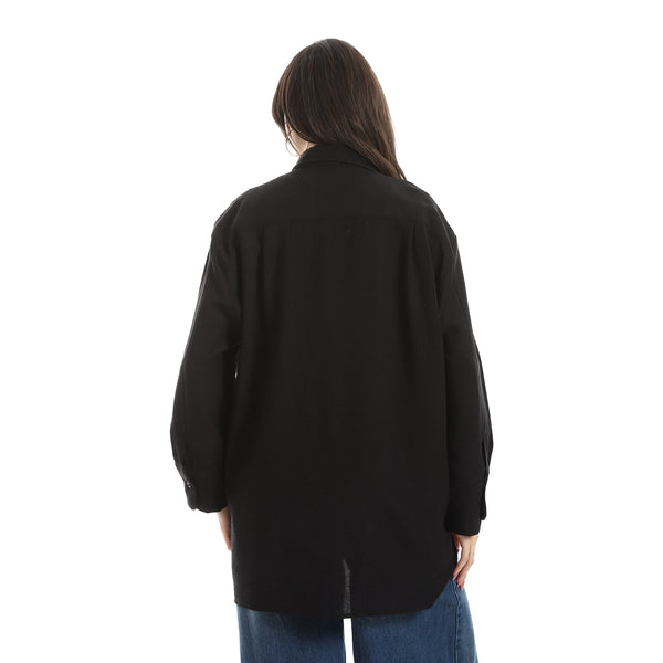 _Comfy_Plain_Shirt_For_Women_-Black