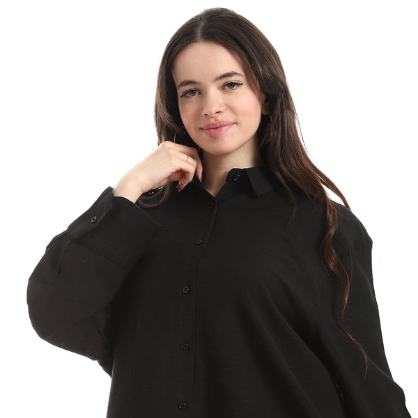 _Comfy_Plain_Shirt_For_Women_-Black