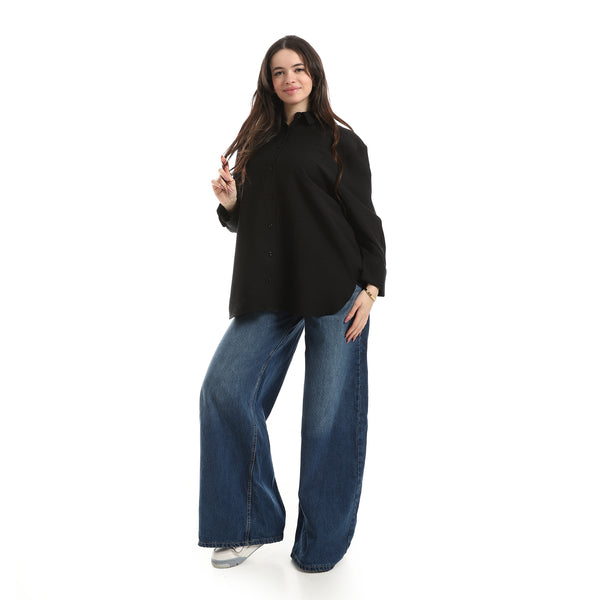 _Comfy_Plain_Shirt_For_Women_-Black
