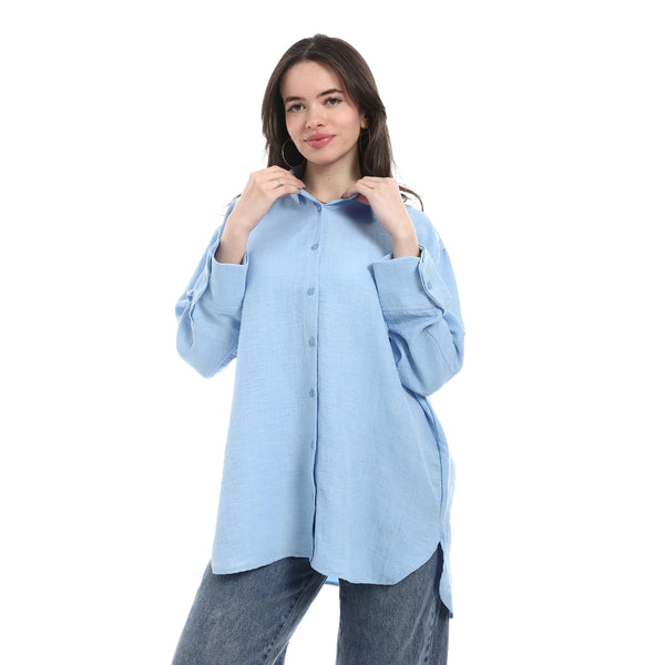Turned_down_Collar_Long_Sleeve_Blouse_-_Light_Blue