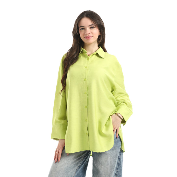 Comfy_Plain_Shirt_For_Women_-_Light_Green