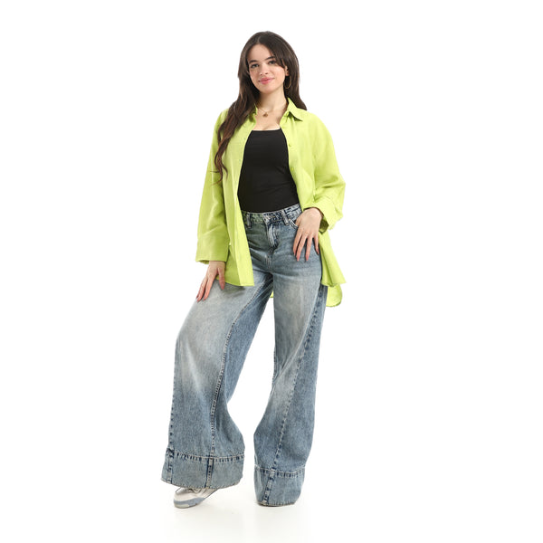 Comfy_Plain_Shirt_For_Women_-_Light_Green