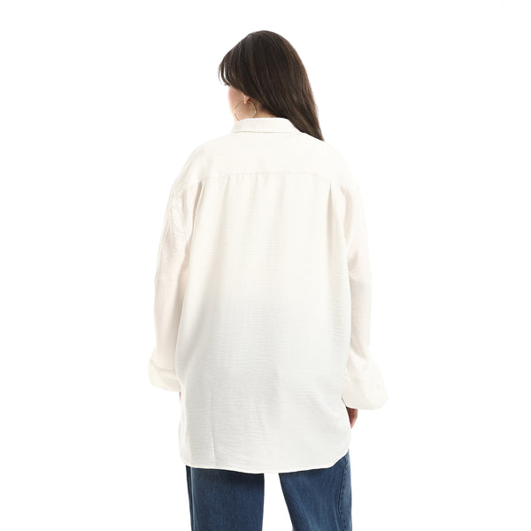 _Comfy_Plain_Shirt_For_Women_-_White