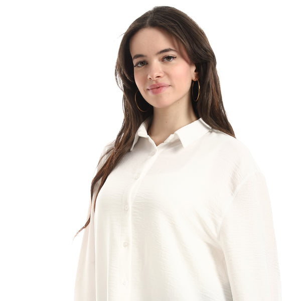 _Comfy_Plain_Shirt_For_Women_-_White
