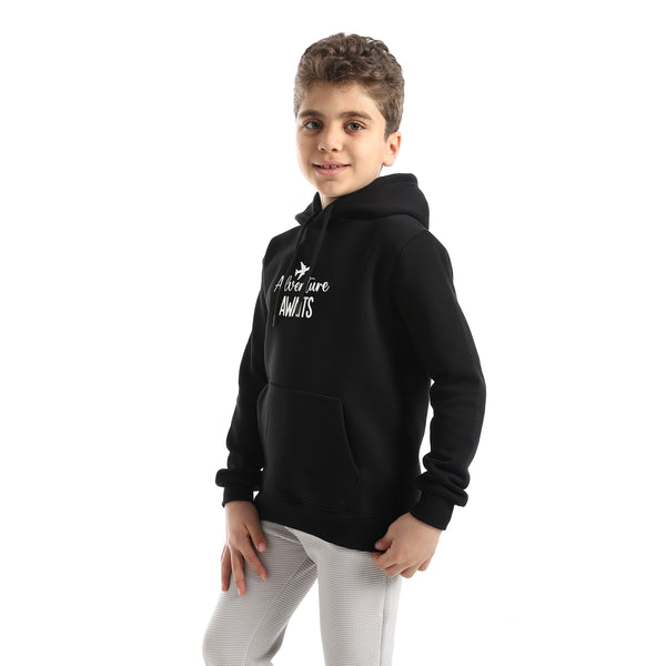 Black_Sweatshirt_Long_Sleeves_Printed_pattern_Heather_Black
