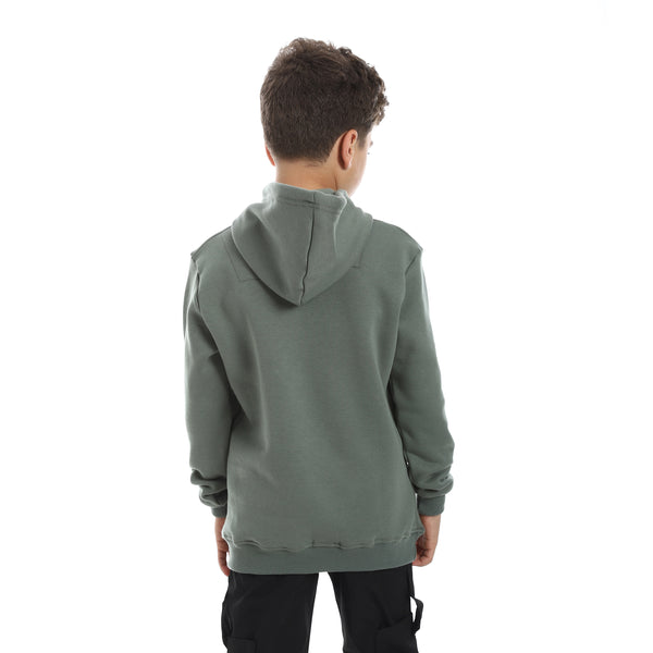 Printed_Long_Sleeves_Hoodie_-_Olive
