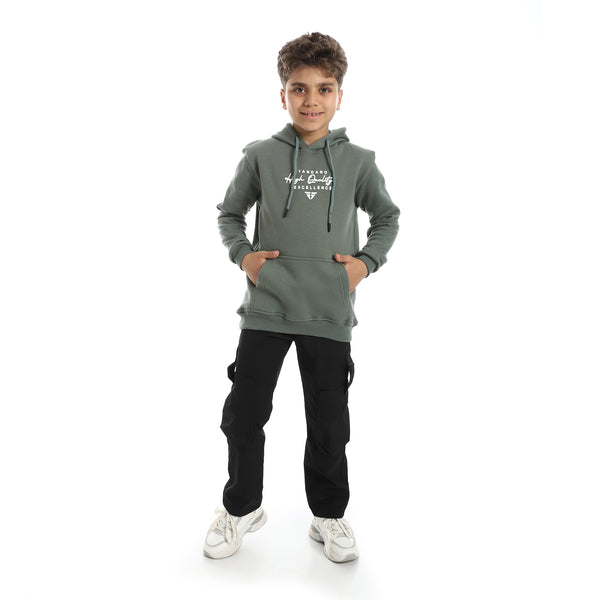Printed_Long_Sleeves_Hoodie_-_Olive