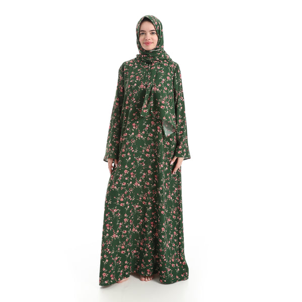 Patterned_Isdal_for_Women_-_Green_&_Pink