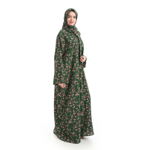 Patterned_Isdal_for_Women_-_Green_&_Pink
